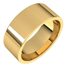 10K Yellow Gold 8 mm Lightweight Comfort-Fit Flat Band Size 9.5