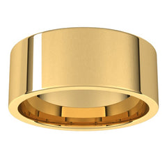 14K Yellow Gold 8 mm Lightweight Comfort-Fit Flat Band Size 9