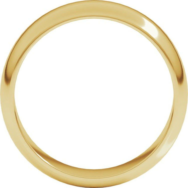 10K Yellow Gold 6 mm Half Round Band Size 12