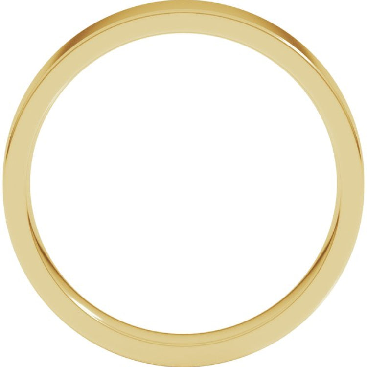 14K Yellow Gold 4 mm Lightweight Comfort-Fit Flat Band Size 5
