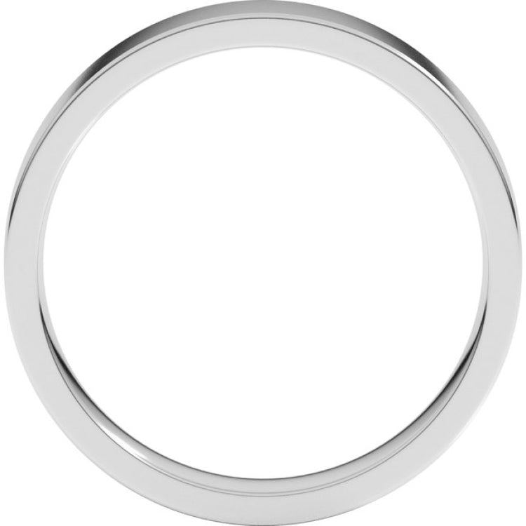 Sterling Silver 4 mm Lightweight Comfort-Fit Flat Band Size 6