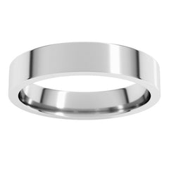 14K White Gold 4 mm Lightweight Comfort-Fit Flat Band Size 7