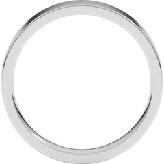 14K White Gold 4 mm Lightweight Comfort-Fit Flat Band Size 8.5