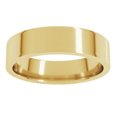 14K Yellow Gold 5 mm Lightweight Comfort-Fit Flat Band Size [cv