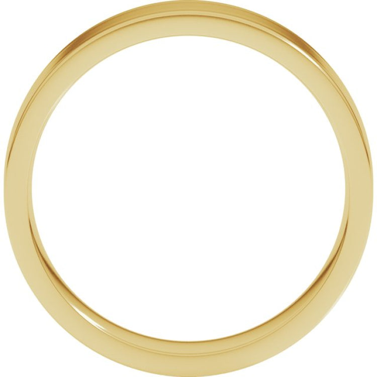 10K Yellow Gold 5 mm Lightweight Comfort-Fit Flat Band Size 5