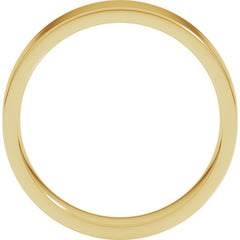 14K Yellow Gold 5 mm Lightweight Comfort-Fit Flat Band Size 5