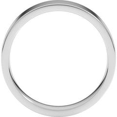 14K White Gold 5 mm Lightweight Comfort-Fit Flat Band Size 7.5