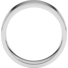 14K White Gold 7 mm Lightweight Comfort-Fit Flat Band Size 10