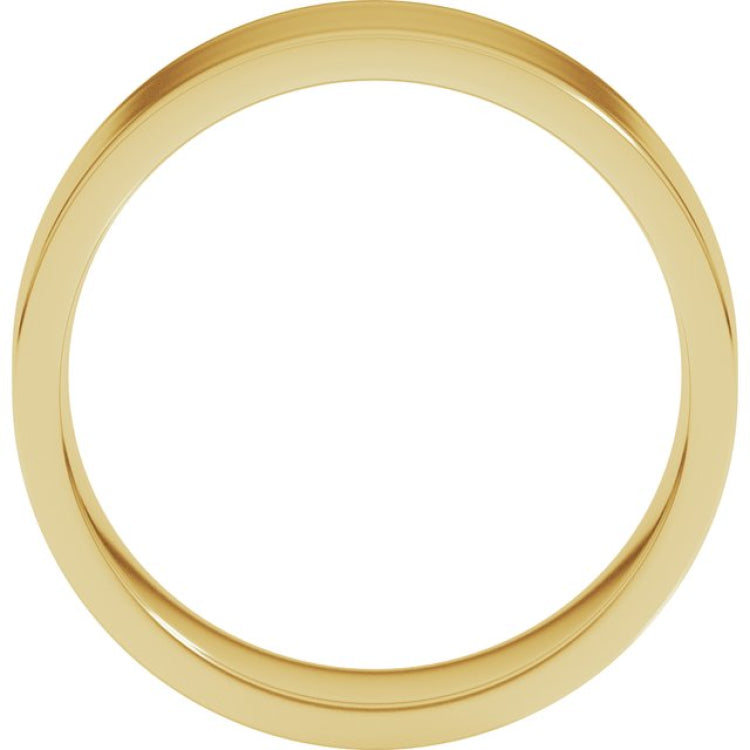 10K Yellow Gold 7 mm Lightweight Comfort-Fit Flat Band Size 11