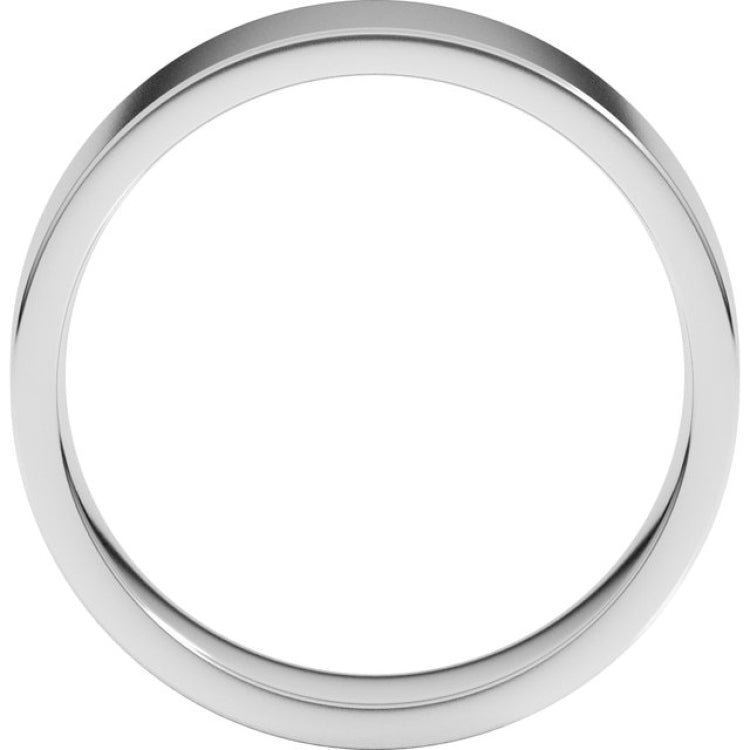 14K White Gold 6 mm Lightweight Comfort-Fit Flat Band Size 7.5