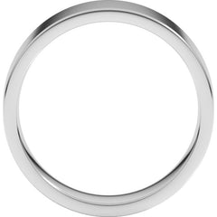 14K White Gold 6 mm Lightweight Comfort-Fit Flat Band Size 7.5