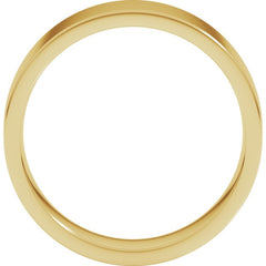 14K Yellow Gold 6 mm Lightweight Comfort-Fit Flat Band Size 7