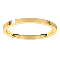 14K Yellow Gold 1.5 mm Flat Comfort Fit Light Band Size 4.5