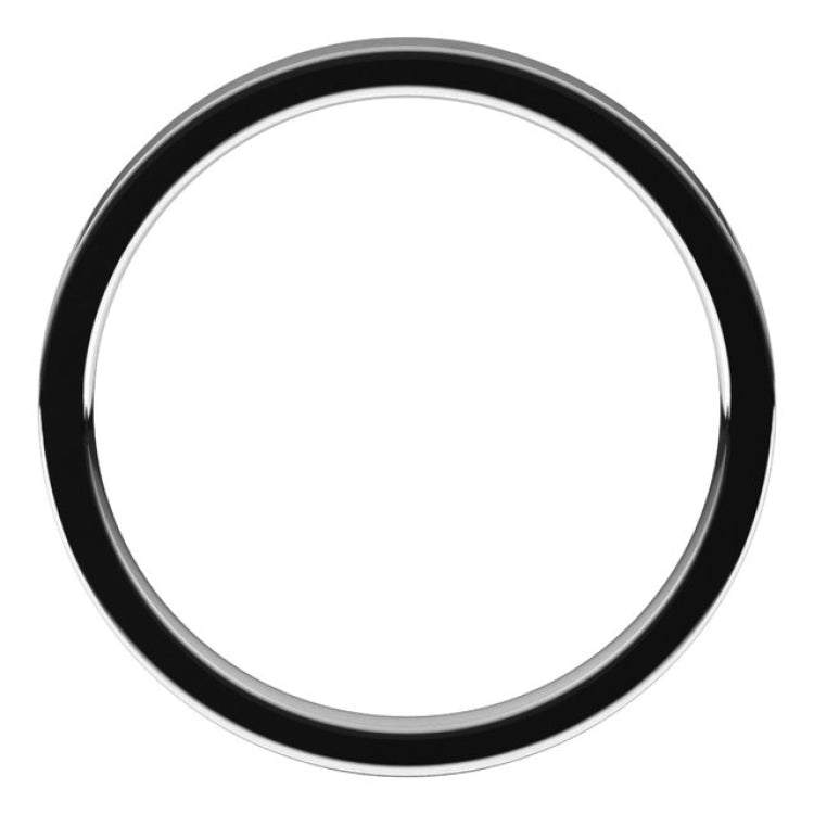 14K White Gold 2 mm Flat Comfort Fit Light Band Size 5.5