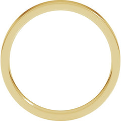 14K Yellow Gold 3 mm Flat Comfort Fit Light Band Size 6.5