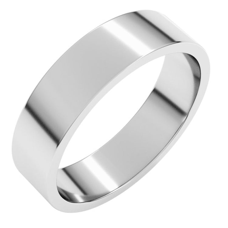 Platinum 5 mm Flat Band Size 9