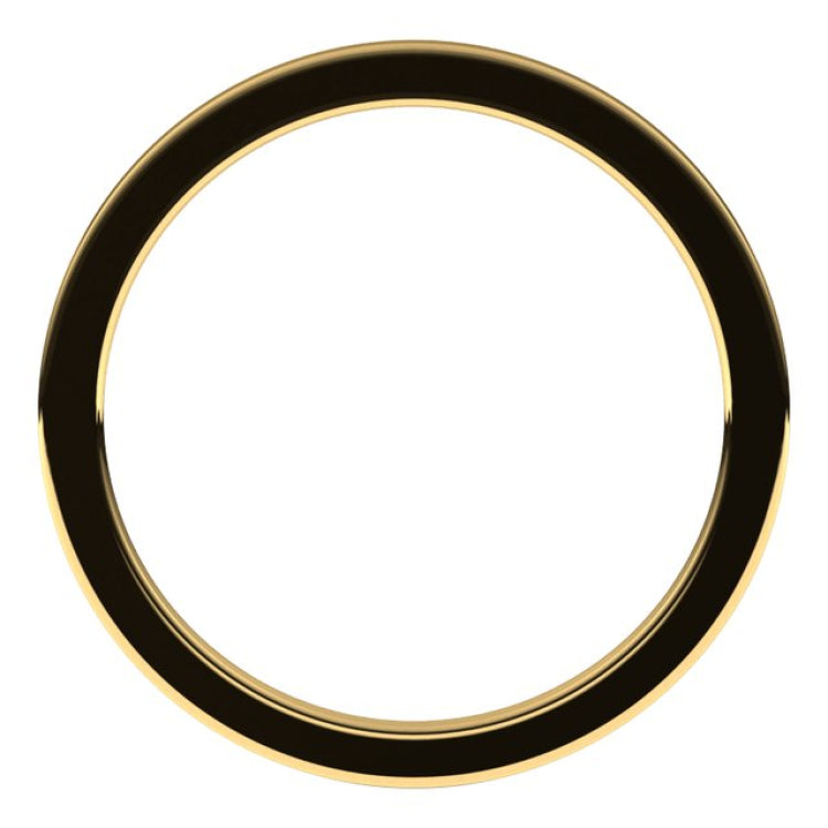 14K Yellow Gold 1 mm Comfort-Fit Flat Band Size 5.5