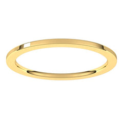 14K Yellow Gold 1 mm Comfort-Fit Flat Band Size 5.5