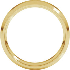 18K Yellow Gold 5 mm Beveled-Edge Comfort-Fit Flat Band Size 6