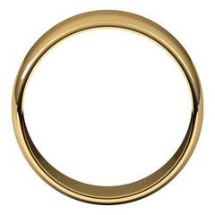 14K Yellow Gold 8 mm Lightweight Half Round Band Size 16.5