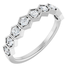 14K White Gold 3/8 CTW Lab-Grown Diamond Stackable Ring