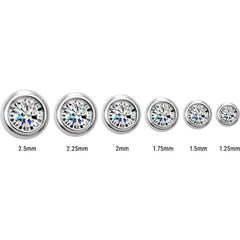 14K Yellow Gold .03 CTW Natural Diamond Micro Bezel-Set Earrings