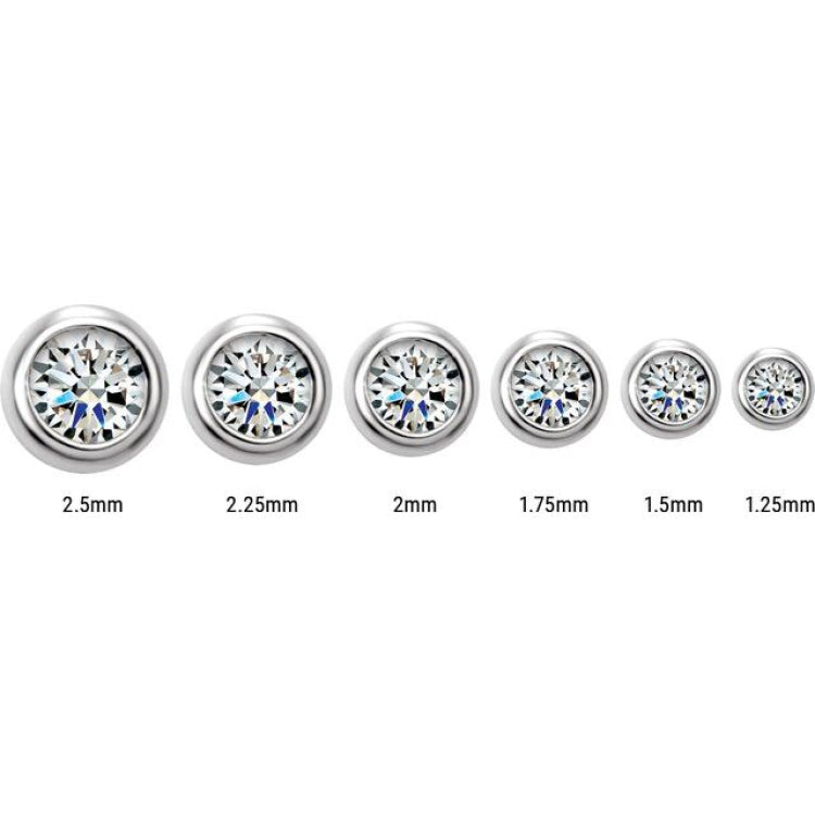 14K White Gold .04 CTW Natural Diamond Micro Bezel-Set Earrings