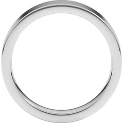 14K White Gold 5 mm Comfort-Fit Flat Band Size 8