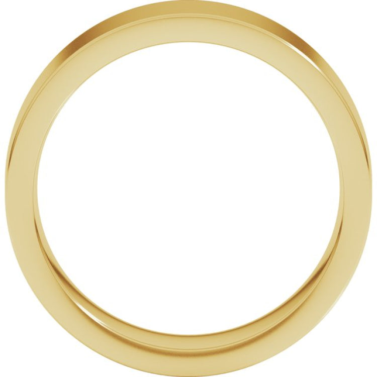 10K Yellow Gold 6 mm Comfort-Fit Flat Band Size 10.5