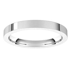 14K White Gold 2.5 mm Comfort-Fit Flat Band Size 5