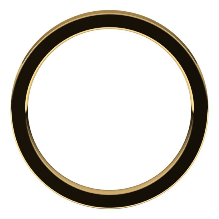 18K Yellow Gold 2.5 mm Comfort-Fit Flat Band Size 4