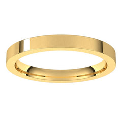 18K Yellow Gold 2.5 mm Comfort-Fit Flat Band Size 4