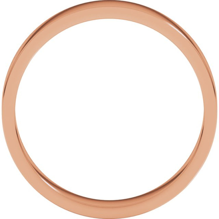 14K Rose Gold 4 mm Flat Band Size 6