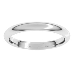 Platinum 2.5 mm Comfort-Fit Half Round Band Size 6