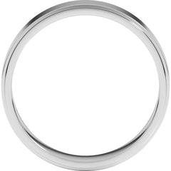 Platinum 5 mm Stepped-Edge Flat Band Size 9.5