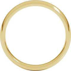 18K Yellow Gold 4.5 mm Lightweight Comfort-Fit Half Round Band Size 8.5