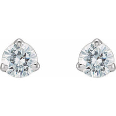 14K White Gold 3 mm Stuller Lab-Grown Moissanite™ Earrings