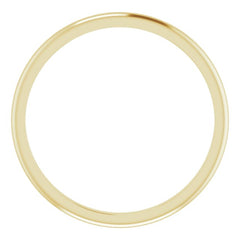 14K Yellow Gold 1.5 mm Half Round Band Size 2.5