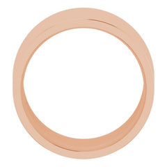 18K Rose Gold 12 mm Lightweight Comfort-Fit Flat Band Size [cv