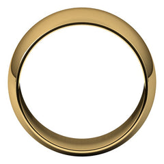 14K Yellow Gold 11 mm Half Round Band Size 7.5