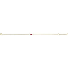 14K Yellow Gold Natural Ruby 6 1/2-7 1/2" Bracelet