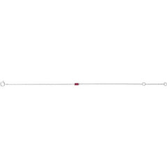 Sterling Silver Natural Ruby 6 1/2-7 1/2" Bracelet