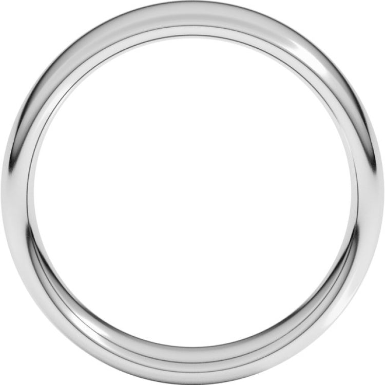 14K White Gold 6 mm Comfort-Fit European-Style Band Size 10.5