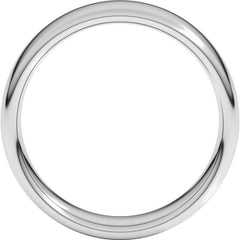 14K White Gold 6 mm Comfort-Fit European-Style Band Size 10