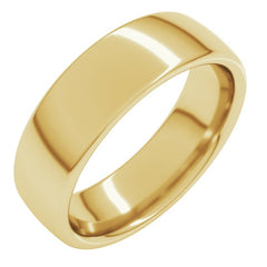 10K Yellow Gold 6 mm Comfort-Fit European-Style Band Size 12