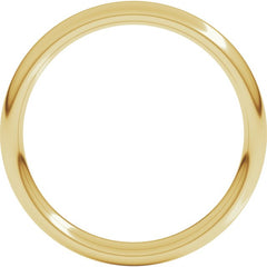 14K Yellow Gold 3 mm Comfort-Fit European-Style Band Size 4.5