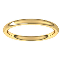 18K Yellow Gold 2 mm Comfort-Fit European-Style Band Size 4
