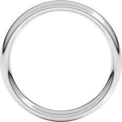14K White Gold 4 mm Comfort-Fit European-Style Band Size 4