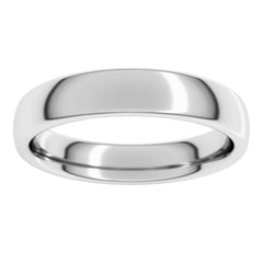 14K White Gold 4 mm Comfort-Fit European-Style Band Size 4