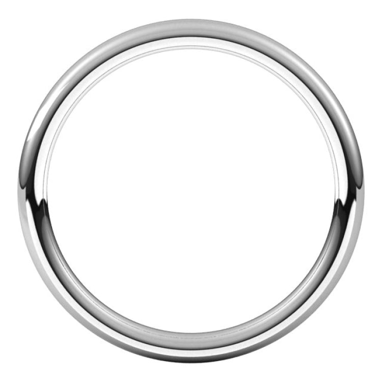 14K White Gold 2 mm Comfort-Fit European-Style Band Size 5.5